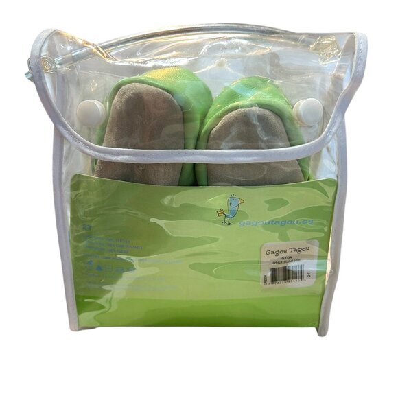 Gagou Tagou Baby Booties Slippers Size 2T Green Crab Fish NWT Whimsical Playful - Picture 4 of 4